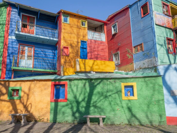 Fachadas coloridas em Buenos Aires